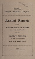 view [Report 1913] / Medical Officer of Health, Seghill U.D.C.