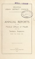 view [Report 1925] / Medical Officer of Health, Seghill U.D.C.