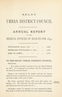 view [Report 1895] / Medical Officer of Health, Selby U.D.C.