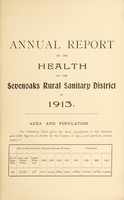 view [Report 1913] / Medical Officer of Health, Sevenoaks R.D.C.