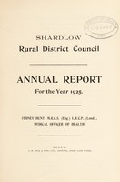 view [Report 1925] / Medical Officer of Health, Shardlow R.D.C.