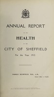 view [Report 1912] / Medical Officer of Health, Sheffield City.