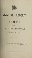 view [Report 1913] / Medical Officer of Health, Sheffield City.