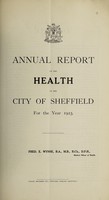 view [Report 1923] / Medical Officer of Health, Sheffield City.