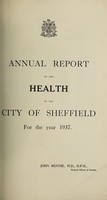 view [Report 1937] / Medical Officer of Health, Sheffield City.