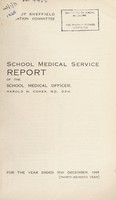 view [Report 1944] / School Medical Officer of Health, Sheffield City.