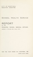 view [Report 1956] / School Medical Officer of Health, Sheffield City.