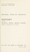 view [Report 1957] / School Medical Officer of Health, Sheffield City.