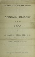 view [Report 1900] / Medical Officer of Health, Shepshed U.D.C.