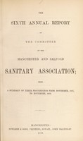 view [Report 1858] / Manchester and Salford Sanitary Association.