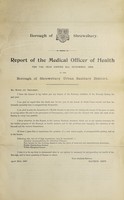 view [Report 1906] / Medical Officer of Health, Shrewsbury Borough.