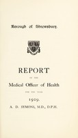 view [Report 1929] / Medical Officer of Health, Shrewsbury Borough.