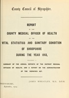 view [Report 1913] / Medical Officer of Health, Salop / Shropshire County Council.