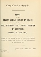 view [Report 1914] / Medical Officer of Health, Salop / Shropshire County Council.