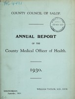 view [Report 1930] / Medical Officer of Health, Salop / Shropshire County Council.