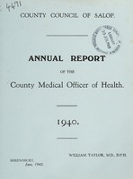 view [Report 1940] / Medical Officer of Health, Salop / Shropshire County Council.