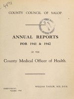 view [Report 1941-1942] / Medical Officer of Health, Salop / Shropshire County Council.