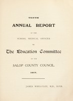 view [Report 1917] / School Medical Officer of Health, Salop / Shropshire County Council.