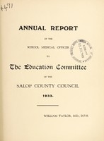 view [Report 1933] / School Medical Officer of Health, Salop / Shropshire County Council.