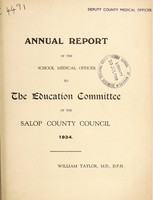 view [Report 1934] / School Medical Officer of Health, Salop / Shropshire County Council.