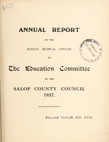 view [Report 1937] / School Medical Officer of Health, Salop / Shropshire County Council.