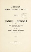 view [Report 1925] / Medical Officer of Health, Sibsey R.D.C.