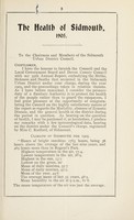 view [Report 1905] / Medical Officer of Health, Sidmouth U.D.C.
