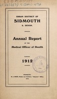 view [Report 1912] / Medical Officer of Health, Sidmouth U.D.C.