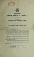 view [Report 1937] / Medical Officer of Health, Skipton U.D.C.