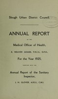 view [Report 1925] / Medical Officer of Health, Slough U.D.C.