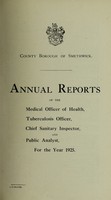 view [Report 1925] / Medical Officer of Health, Smethwick County Borough.