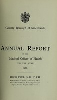 view [Report 1929] / Medical Officer of Health, Smethwick County Borough.