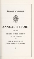 view [Report 1960] / Medical Officer of Health, Solihull County Borough.
