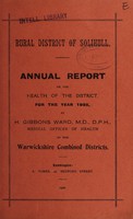 view [Report 1925] / Medical Officer of Health, Solihull R.D.C.