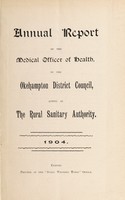 view [Report 1904] / Medical Officer of Health, Okehampton R.D.C.