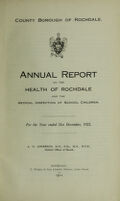 view [Report 1923] / Medical Officer of Health and School Medical Officer of Health, Rochdale County Borough.