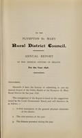 view [Report 1898] / Medical Officer of Health, Plympton St Mary (Union) R.D.C.