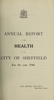 view [Report 1946] / Medical Officer of Health, Sheffield City.