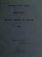 view [Report 1923] / Medical Officer of Health, Somerset County Council.