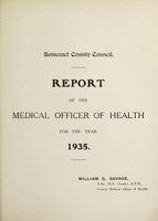 view [Report 1935] / Medical Officer of Health, Somerset County Council.