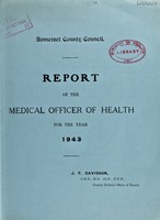 view [Report 1943] / Medical Officer of Health, Somerset County Council.