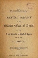 view [Report 1905] / Medical Officer of Health, Soothill Upper U.D.C.