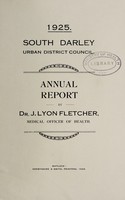 view [Report 1925] / Medical Officer of Health, South Darley U.D.C.