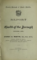 view [Report 1909] / Medical Officer of Health, South Shields County Borough.