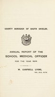 view [Report 1933] / School Medical Officer of Health, South Shields County Borough.