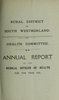 view [Report 1921] / Medical Officer of Health, South Westmorland R.D.C.