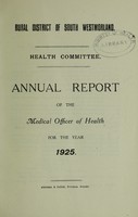 view [Report 1925] / Medical Officer of Health, South Westmorland R.D.C.