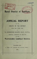 view [Report 1940] / Medical Officer of Health, Southam R.D.C.