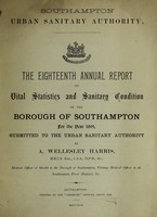 view [Report 1891] / Medical Officer of Health, Southampton County Borough.