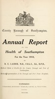 view [Report 1910] / Medical Officer of Health, Southampton County Borough.